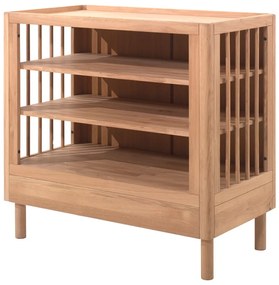 Comodă de copii în culoare naturală din lemn de stejar cu masă de schimbat 100x95x55 cm Forrest – Vipack