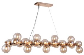 Lustra deosebita cu 25 de surse de lumina Dallas, auriu/ chihlimbar MYMOD547PL-25G