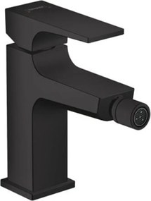 Baterie bideu Hansgrohe Metropol cu ventil Push-Open negru mat