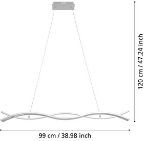 Lustră argintie LED LASANA 2 – EGLO