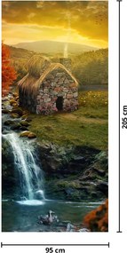 Fototapet pentru ușă - Casuța din povesti (95x205cm)