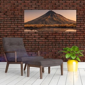 Tablou oglindirea muntelui Taranaki, Noua Zeelanda (120x50 cm)