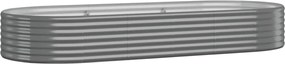 vidaXL Strat înălțat grădină 249x100x36 cm oțel galvanizat