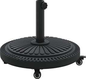 vidaXL Bază pentru umbrelă Art Deco Negru Ø 45 x 39.5 cm Fier