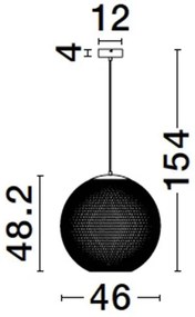 Pendul LED stil modern decorativ BRUME D-46cm