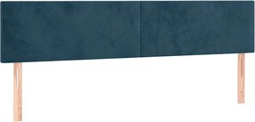 vidaXL Tăblii de pat, albastru închis, 160x5x78/88 cm, catifea