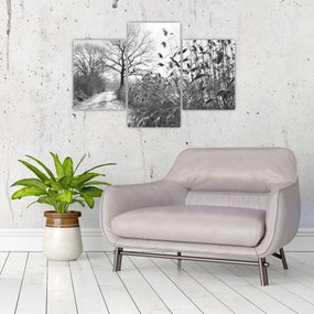 Tablou - Câmpuri în timpul iernii (90x60 cm)