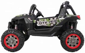 Masinuta Electrica cu acumulator pentru copii NOVOKIDS™ Buggy UTV , 2 locuri, 3-12 ani , max 50 kg , 2 Baterii de 12V, Lungime 124 cm, Camouflage