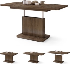 Mazzoni ASTON MINI-Z Nuc Elegant - MĂSUȚĂ DE CAFEA MODERNĂ EXTENSIBILĂ REGLABILĂ PE ÎNĂLȚIME MASĂ TRANSFORMABILĂ
