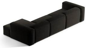 Colțar negru (cu colț pe partea dreaptă/cu șezlong) Bergamo – Cosmopolitan Design