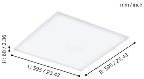 Plafonieră LED RGB dimabilă TURCONA-C LED/30W/230V Eglo 98564 + telecomandă