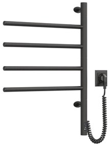 Uscător electric rotativ pentru prosoape ARABESQUE 150W/230V 64,6cm IP44 negru