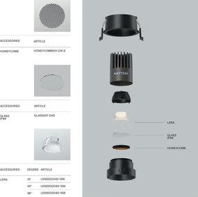Spot incastrabil LED Dip alb 3000K 15W