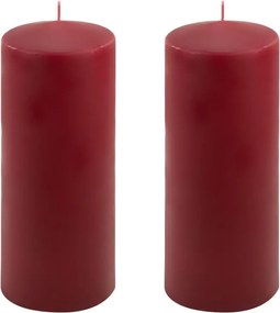 Set de lumânări 25 cm, Ø 10 cm, burgundy, 2 buc