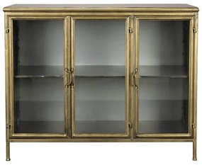 Vitrină aurie din metal 100x80x38,5 cm Gertlush – Dutchbone