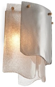 Aplica de perete LUX design deosebit Asinara, sticla fumurie