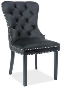 Scaun sufragerie Aurore Velvet (negru). Promo -7%. 1018326