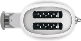 Prajitor de paine SMEG 50's Style TSF01WHEU, 950 W, 2 felii, 6 trepte, Tava pentru firimituri, Cablu integrat, Otel inoxidabil, Alb