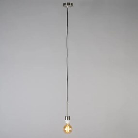 Lampă suspendată din oțel cu cablu negru - Combi 1