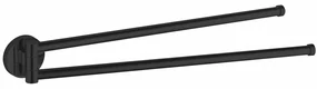 Suport rotativ pentru prosoape dublu, AQUALINE SB221 Samba 45 cm, negru