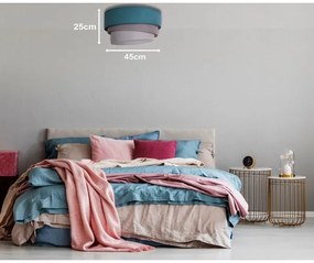 Duolla - Plafonieră TRIO 1xE27/15W/230V d. 45 cm turcoaz/gri/alb