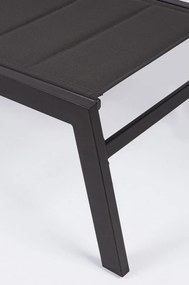 Șezlong de grădină gri antracit din metal Hilde – Bizzotto