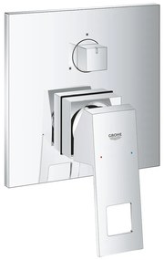 Baterie cada - dus incastrata Grohe Eurocube cu 3 functii crom