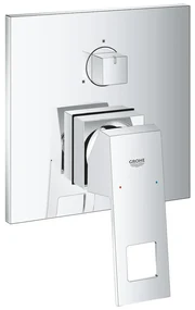 Baterie cada - dus incastrata Grohe Eurocube cu 3 functii crom