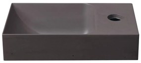 Chiuvetă mică pentru WC maro închis din beton 31x17 cm Piccolino – Sapho