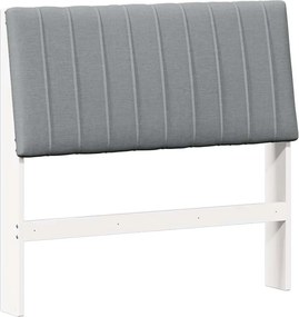 vidaXL Tăblie tapițată Gri deschis 100 cm Lemn de pin masiv