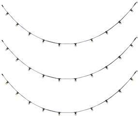 Ghirlandă luminoasă conectabilă neagră cu priză 14m incl. E27 P45 30 lumini IP64 - Lubber