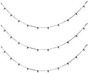 Ghirlandă luminoasă neagră conectabilă cu ștecher 18m Incl. E27 P45 30 de lumini IP44 - Lubber