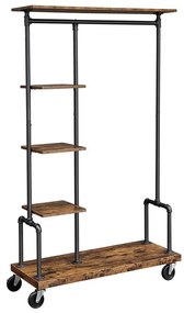 Cuier mobil pe stativ LINEA, maro/negru