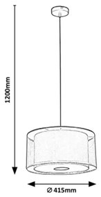 Lustră pe cablu Rabalux 3xE27/40W/230V