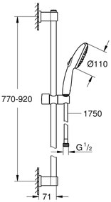 Grohe Vitalio Start set de dus perete crom 26956001