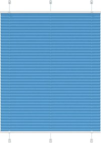vidaXL Jaluzea plisată albastru 105x100 cm Lățime țesătură 104,4 cm