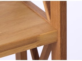 Etajeră în culoare naturală din lemn de stejar 70x198 cm X-Shelf – Unique Furniture