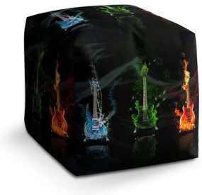 Taburet Cube chitare, negru