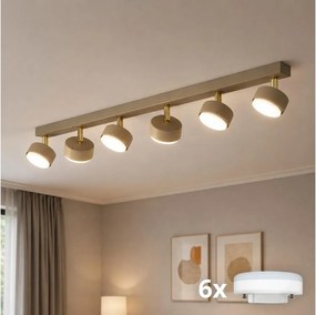 Brilagi - Lampă spot LED MONO 6xGX53/30W/230V bej/auriu