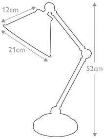 Lampă de masă Elstead PV-ELEMENT-WPN PROVENCE ELEMENT 1xE27/60W/230V alb
