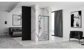 Usa de nisa culisanta Rea Solar 140 cm sticla 6 mm negru