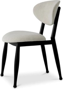 Scaun design elegant LUX Allston, sentier cream/ negru