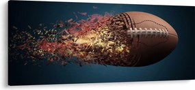 Tablou - Minge de ruggby în acțiune (120x50 cm)