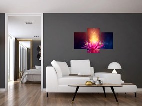 Tablou cu lotus pe apă (90x60 cm)