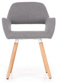 Scaun de bucaterie Leroy, gri/fag
