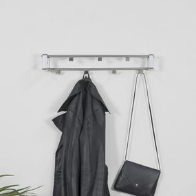 Cuier de perete argintiu din metal 60 cm Rex – Spinder Design