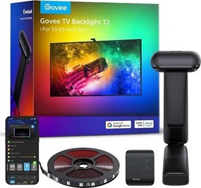 Govee - DreamView T2 DUAL TV 55-65" iluminare LED inteligentă de fundal RGBIC Wi-Fi + telecomandă