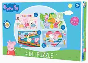 Purcelușa Peppa puzzle 4-în-1