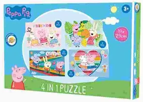 Purcelușa Peppa puzzle 4-în-1