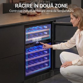 HOMCOM frigider compact adâncime mică 40 vitrină | Aosom Romania